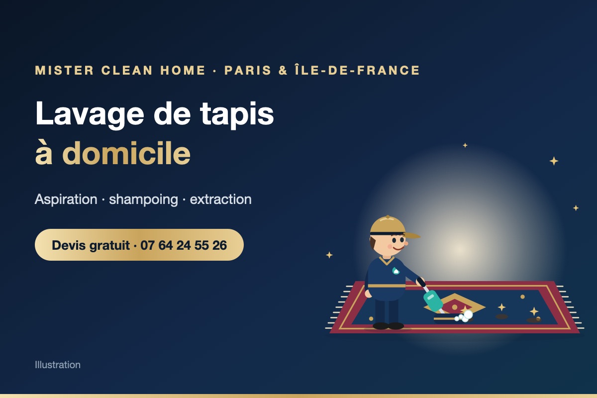 Nettoyage de canapé, tapis et moquette à Beaumont-sur-Oise (95260) – illustration Mister Clean Home