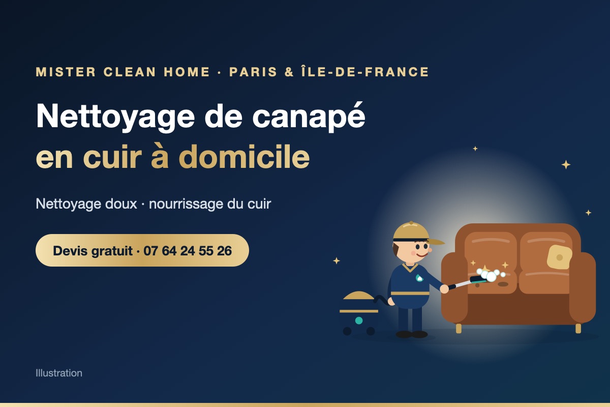 Nettoyage de canapé, tapis et moquette à Clermont (60600) – illustration Mister Clean Home